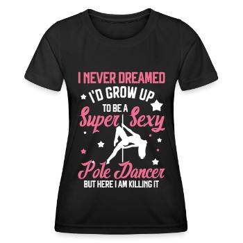 Pole Dance - Frauen Funktions-T-Shirt - Schwarz - Vorne - AI Model Female 172 light (172cm)