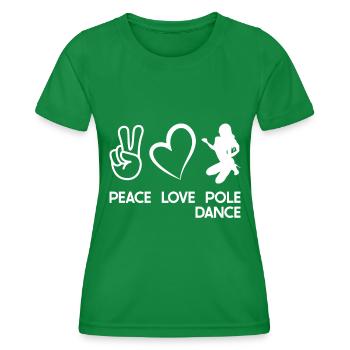 Pole Dance - T-shirt sport Femme - vert - Devant - AI Model Female 172 dark (172cm)