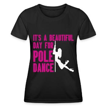 Pole Dance - T-shirt sport Femme - noir - Devant - AI Model Female 172 light (172cm)