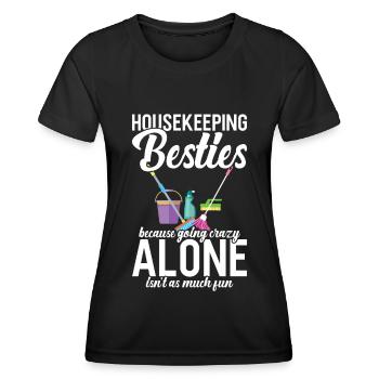 Ménage - T-shirt sport Femme - noir - Devant - AI Model Female 172 light (172cm)