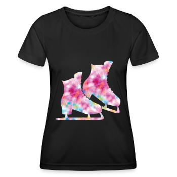 Patinage - T-shirt sport Femme - noir - Devant - AI Model Female 172 light (172cm)