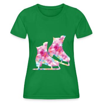 Eislaufen - Frauen Funktions-T-Shirt - Kelly Green - Vorne - AI Model Female 172 dark (172cm)