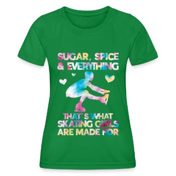 Eislaufen - Frauen Funktions-T-Shirt - Kelly Green - Vorne - AI Model Female 172 dark (172cm)
