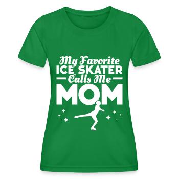 Eislaufen - Frauen Funktions-T-Shirt - Kelly Green - Vorne - AI Model Female 172 dark (172cm)
