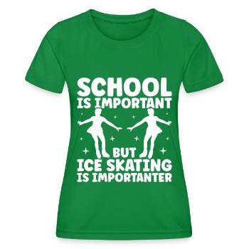 Eislaufen - Frauen Funktions-T-Shirt - Kelly Green - Vorne - AI Model Female 172 dark (172cm)