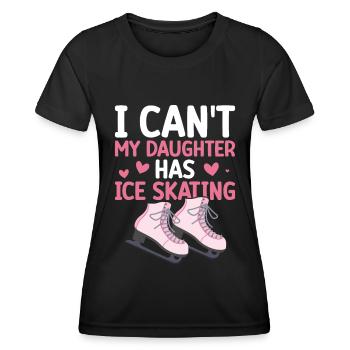 Eislaufen - Frauen Funktions-T-Shirt - Schwarz - Vorne - AI Model Female 172 light (172cm)