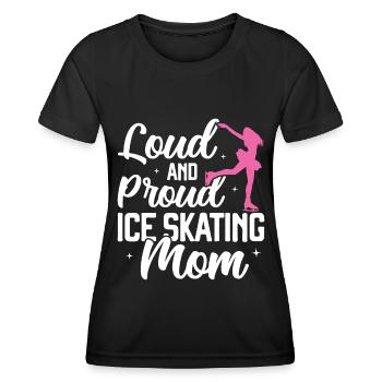 Eislaufen - Frauen Funktions-T-Shirt - Schwarz - Vorne - AI Model Female 172 light (172cm)