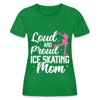 Eislaufen - Frauen Funktions-T-Shirt - Kelly Green - Vorne - AI Model Female 172 dark (172cm)