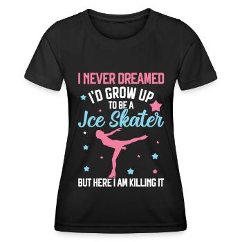 Patinage - T-shirt sport Femme - noir - Devant - AI Model Female 172 light (172cm)