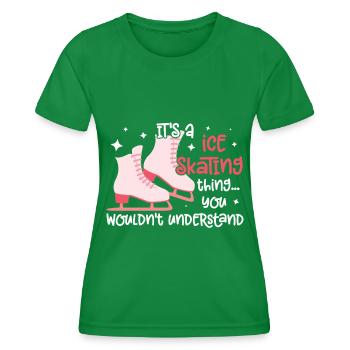 Eislaufen - Frauen Funktions-T-Shirt - Kelly Green - Vorne - AI Model Female 172 dark (172cm)