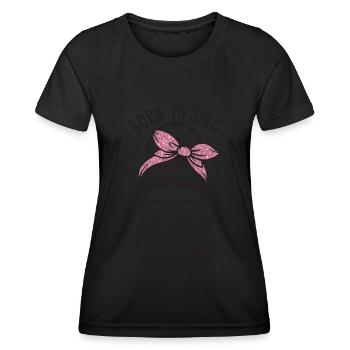 Chanter - T-shirt sport Femme - noir - Devant - AI Model Female 172 light (172cm)