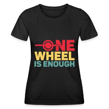 Monocycle - T-shirt sport Femme - noir - Devant - AI Model Female 172 light (172cm)