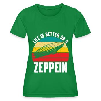Zeppelin - Women's Functional T-Shirt - kelly green - Front - AI Model Female 172 dark (172cm)