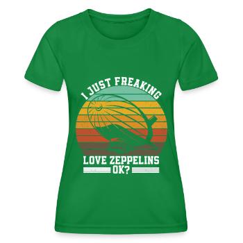 Zeppelin - Women's Functional T-Shirt - kelly green - Front - AI Model Female 172 dark (172cm)