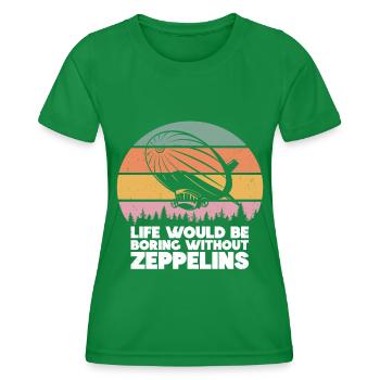 Zeppelin - Women's Functional T-Shirt - kelly green - Front - AI Model Female 172 dark (172cm)