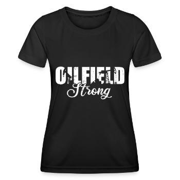 Champ pétrolifère - T-shirt sport Femme - noir - Devant - AI Model Female 172 light (172cm)