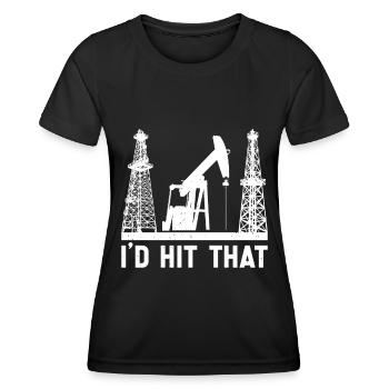 Champ pétrolifère - T-shirt sport Femme - noir - Devant - AI Model Female 172 light (172cm)