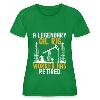 Ölfeld - Frauen Funktions-T-Shirt - Kelly Green - Vorne - AI Model Female 172 dark (172cm)