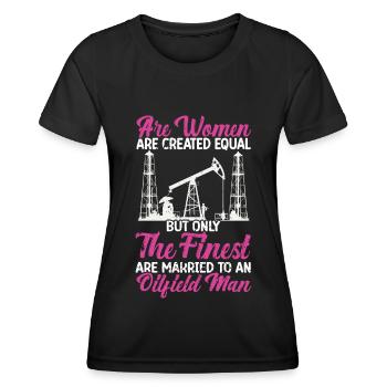 Champ pétrolifère - T-shirt sport Femme - noir - Devant - AI Model Female 172 light (172cm)
