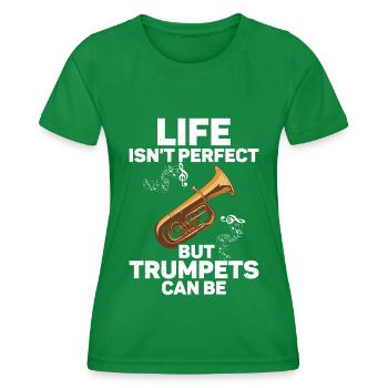 Trompete - Frauen Funktions-T-Shirt - Kelly Green - Vorne - AI Model Female 172 dark (172cm)