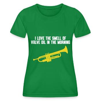 Trompete - Frauen Funktions-T-Shirt - Kelly Green - Vorne - AI Model Female 172 dark (172cm)