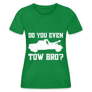 Tow truck - Women's Functional T-Shirt - kelly green - Front - AI Model Female 172 dark (172cm)