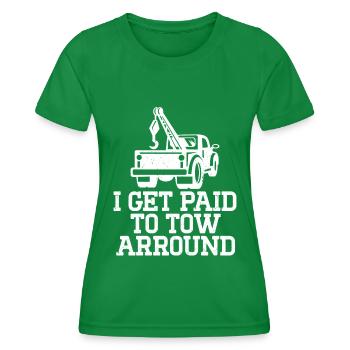 Tow truck - Women's Functional T-Shirt - kelly green - Front - AI Model Female 172 dark (172cm)