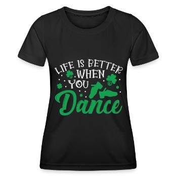Irish Dance - Women's Functional T-Shirt - black - Front - AI Model Female 172 light (172cm)