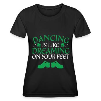 Irish Dance - Women's Functional T-Shirt - black - Front - AI Model Female 172 light (172cm)