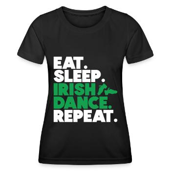 Irish Dance - Women's Functional T-Shirt - black - Front - AI Model Female 172 light (172cm)