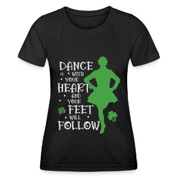 Irish Dance - Women's Functional T-Shirt - black - Front - AI Model Female 172 light (172cm)