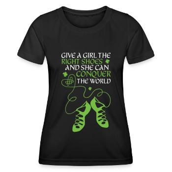 Irish Dance - Women's Functional T-Shirt - black - Front - AI Model Female 172 light (172cm)