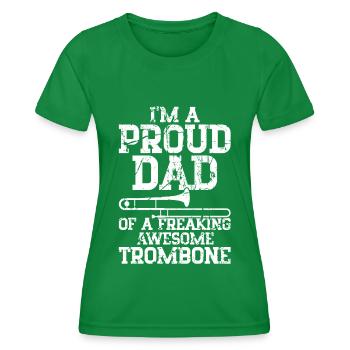 Trombone - T-shirt sport Femme - vert - Devant - AI Model Female 172 dark (172cm)