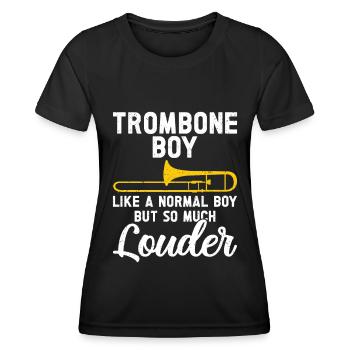 Trombone - T-shirt sport Femme - noir - Devant - AI Model Female 172 light (172cm)