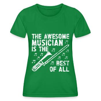 Trombone - T-shirt sport Femme - vert - Devant - AI Model Female 172 dark (172cm)