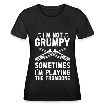 Trombone - T-shirt sport Femme - noir - Devant - AI Model Female 172 light (172cm)