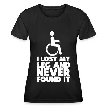 Fauteuil roulant - T-shirt sport Femme - noir - Devant - AI Model Female 172 light (172cm)