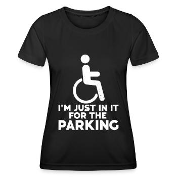 Fauteuil roulant - T-shirt sport Femme - noir - Devant - AI Model Female 172 light (172cm)