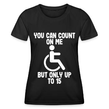 Fauteuil roulant - T-shirt sport Femme - noir - Devant - AI Model Female 172 light (172cm)