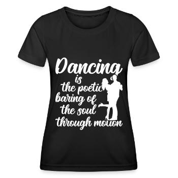 Salle de bal - T-shirt sport Femme - noir - Devant - AI Model Female 172 light (172cm)