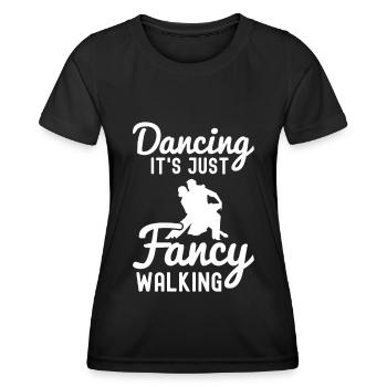 Salle de bal - T-shirt sport Femme - noir - Devant - AI Model Female 172 light (172cm)