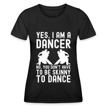 Salle de bal - T-shirt sport Femme - noir - Devant - AI Model Female 172 light (172cm)