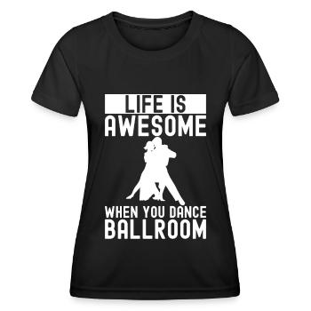 Salle de bal - T-shirt sport Femme - noir - Devant - AI Model Female 172 light (172cm)