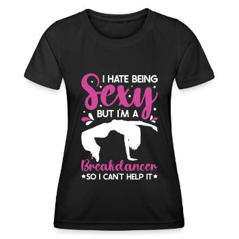 Break Dancing - Women's Functional T-Shirt - black - Front - AI Model Female 172 light (172cm)