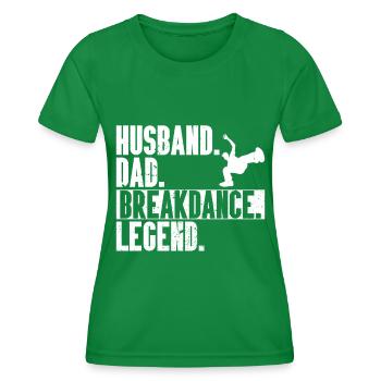 Break Dancing - Women's Functional T-Shirt - kelly green - Front - AI Model Female 172 dark (172cm)
