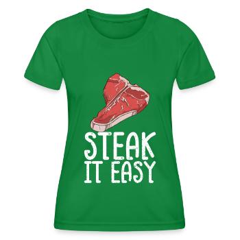 Steak - Frauen Funktions-T-Shirt - Kelly Green - Vorne - AI Model Female 172 dark (172cm)