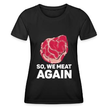 Steak - Women's Functional T-Shirt - black - Front - AI Model Female 172 light (172cm)