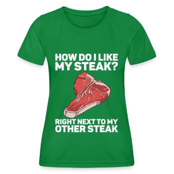 Steak - Frauen Funktions-T-Shirt - Kelly Green - Vorne - AI Model Female 172 dark (172cm)