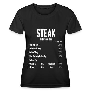 Steak - Women's Functional T-Shirt - black - Front - AI Model Female 172 light (172cm)