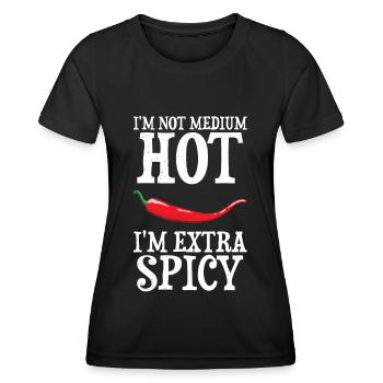 Chili-Pfeffer - Frauen Funktions-T-Shirt - Schwarz - Vorne - AI Model Female 172 light (172cm)
